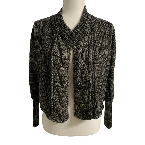 Calvin Klein Cardigan Sweater Jacket XS Womens Black Knit Open Front Long Sleeve - Picture 1 of 11